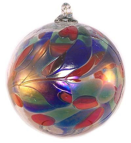 Blue, Green, Opaque Red Twist Iridized