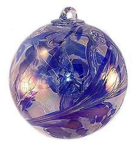Witch Ball "Delft Blue" Iridized