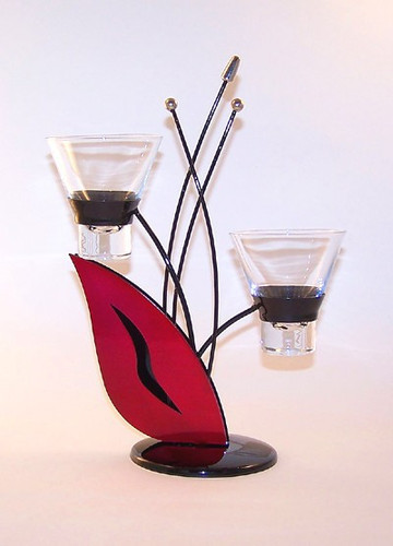 Red Leaf Candle Holder