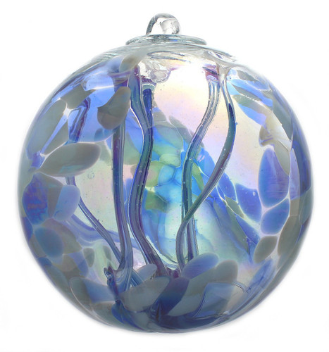 XL Witch Ball "Aqua Blues" (Iridized)