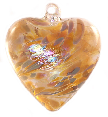 Large Heart "Caramel" Iridized