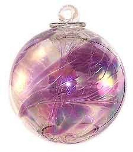 Witch Ball Iridescent Violet Blue 6 Inch