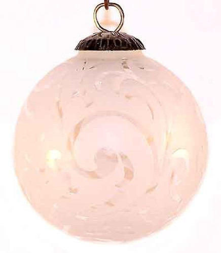 Brass Cap White Etched Kugel