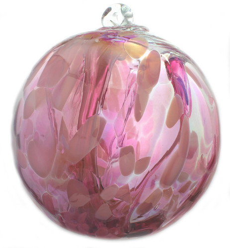 XL Witch Ball "Tea Rose" (Iridized)