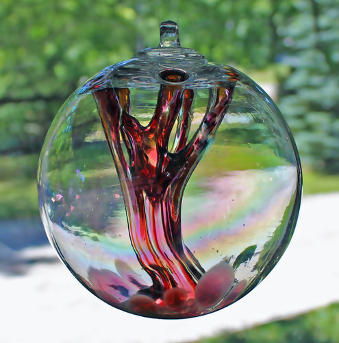 Enigmatic Witch Ball Iridescent Marigold Colors