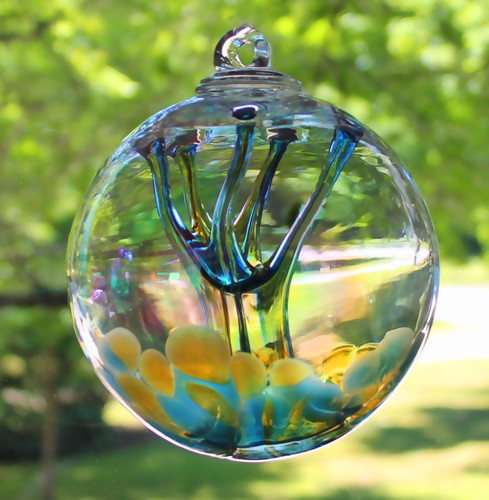 Enigmatic Witch Ball Iridescent Iris Colors