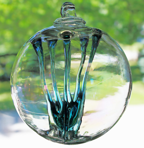 Enigmatic Witch Ball Iridescent Marine Colors