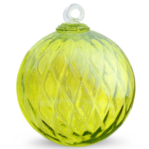 Diamond Optic Friendship Ball, Lemon Yellow Iridized (6 inch)