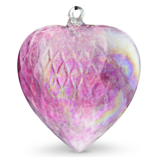 Diamond Optic Extra Large Heart, Wine Red Iridized