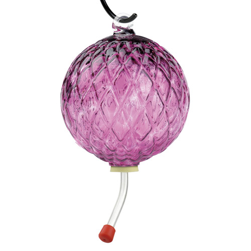 Hummingbird Feeder Diamond Optic Wine Red