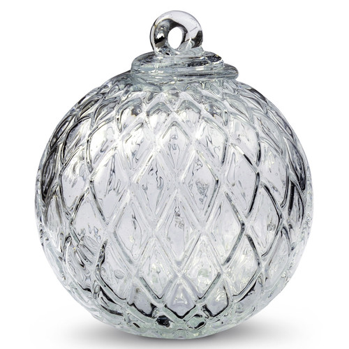 Diamond Optic Friendship Ball, Clear Iridized (4 inch)
