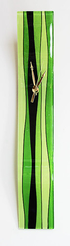 Arc Form Clock Wheat Grass