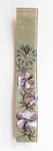 Arciform Billet Clock "Blossoms Beige"