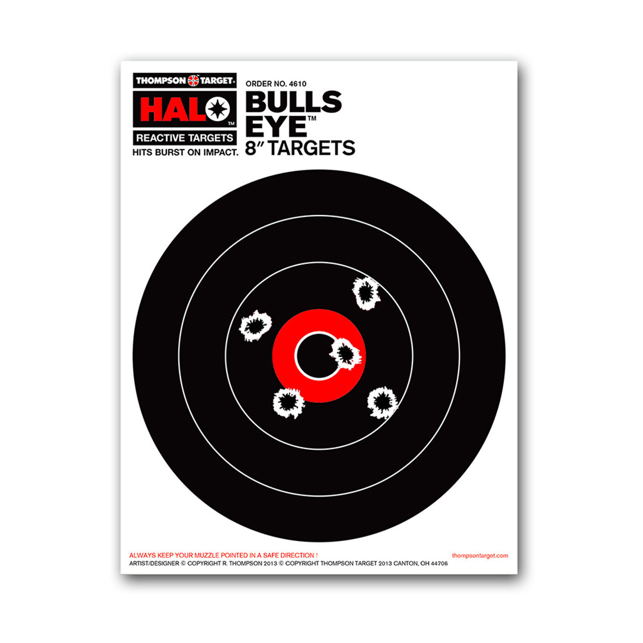 HALO Bullseye 8" Reactive Gun Range Shooting Targets