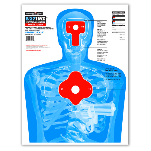 B27-IMZ Upper Torso 19"x25" Human Silhouette Shooting Targets by Thompson B27-IMZ Upper Torso 19"x25" Human Silhouette Shooting Targets by Thompson
