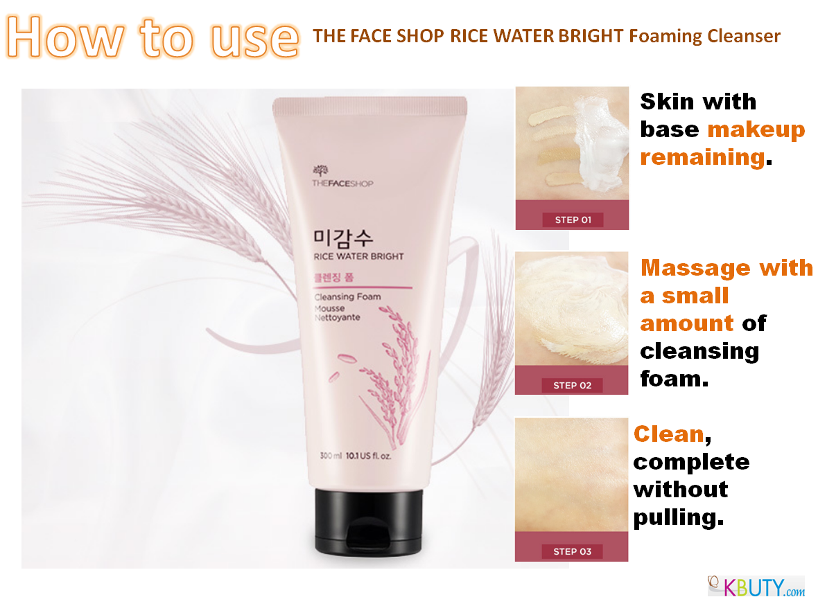  THE FACE SHOP Rice Water Bright Cleansing Foam 150ml