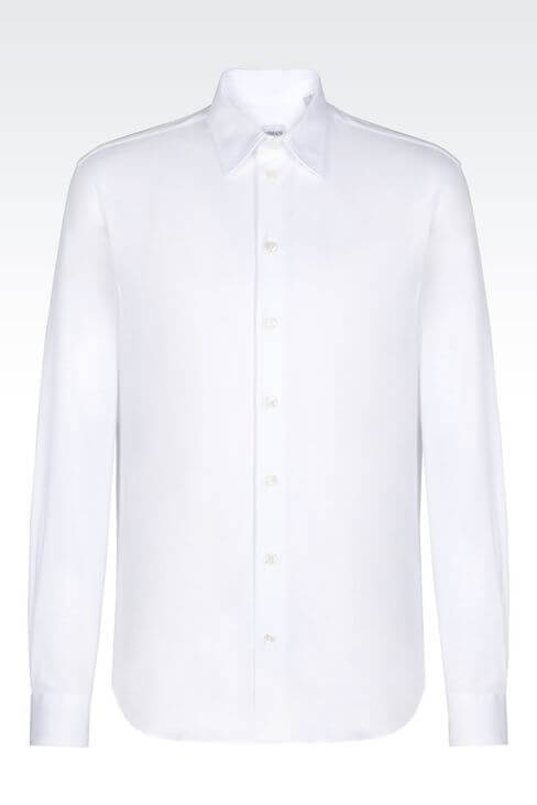 white silk armani mens shirt for fall
