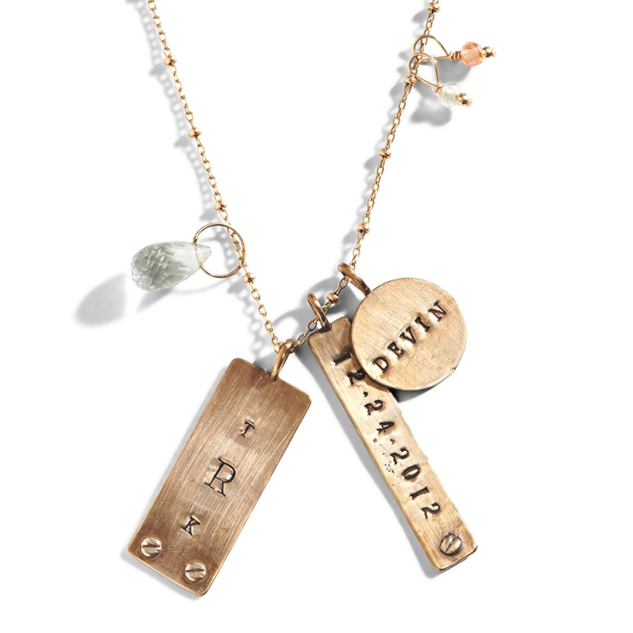 personalized tag necklace personalized stamped jewelry