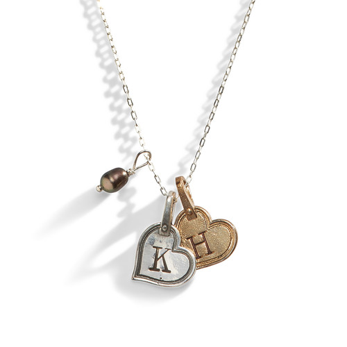 Tiny Heart Initial Necklace Tiny Heart Initial Necklace