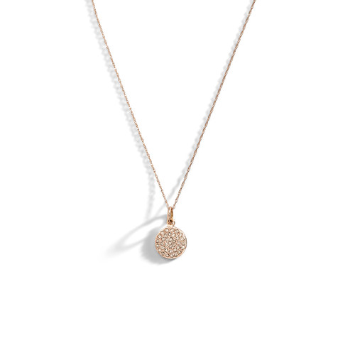 4K Rose Gold Diamond Circle Necklace 4K Rose Gold Diamond Circle Necklace