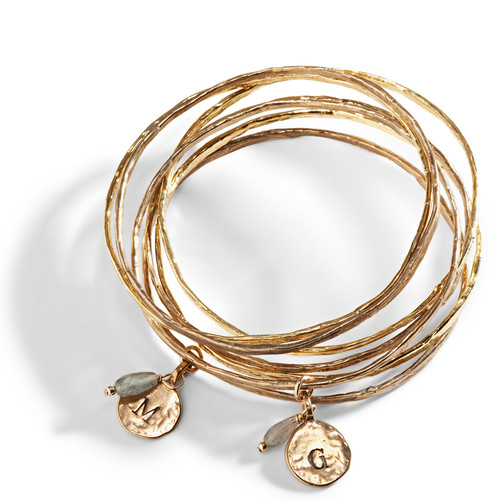 Cairo Personalized Bangle in Golden Bronze. Cairo Personalized Bangle in Golden Bronze.