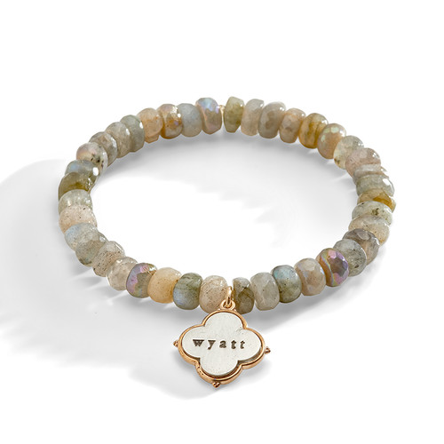 Snowdrop Labradorite Personalized Bracelet Snowdrop Labradorite Personalized Bracelet