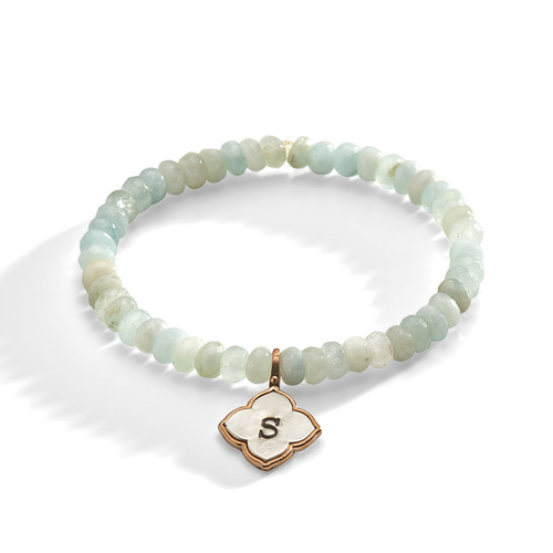 Larkspur Aquamarine Personalized Bracelet Larkspur Aquamarine Personalized Bracelet