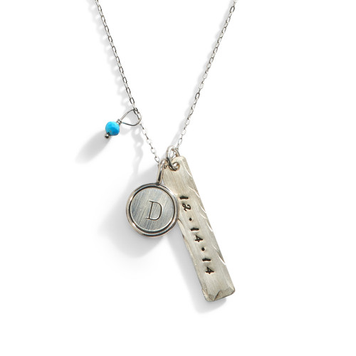 Nashville Personalized Initial Necklace in Sterling Silver. Nashville Personalized Initial Necklace in Sterling Silver.