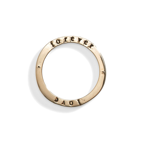 14K Gold Celebrian Large Round Personalized Stacking Ring in Yellow Gold. 14K Gold Celebrian Large Round Personalized Stacking Ring in Yellow Gold.