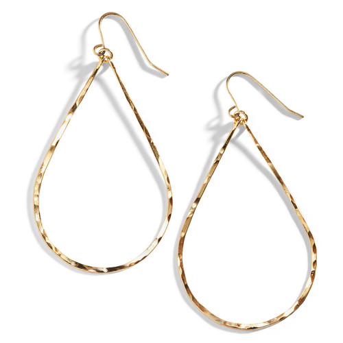 Minah Hammered Wire Earrings in Teardrop Shape. Minah Hammered Wire Earrings in Teardrop Shape.