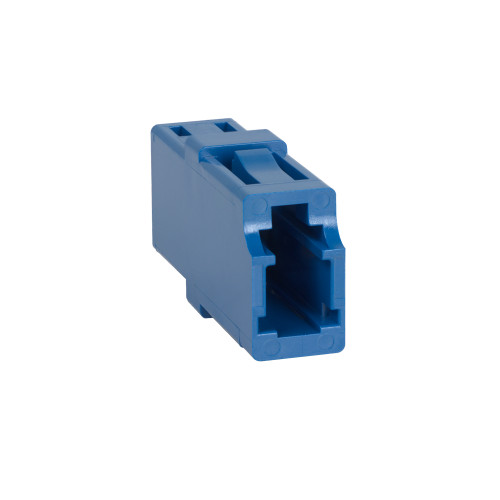 LC to LC Fiber Optic Square Mount with Simplex Adapter in Blue with Ceramic Sleeve LC to LC Fiber Optic Square Mount with Simplex Adapter in Blue with Ceramic Sleeve
