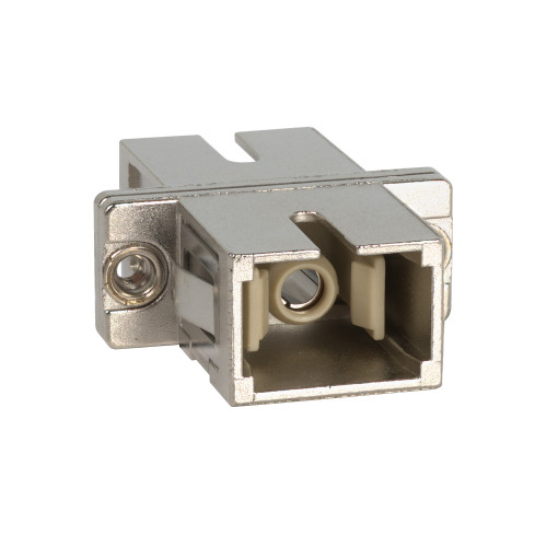 SC to SC Fiber Optic SC Mount with Simplex Adapter in Metal in Metal Sleeve SC to SC Fiber Optic SC Mount with Simplex Adapter in Metal in Metal Sleeve