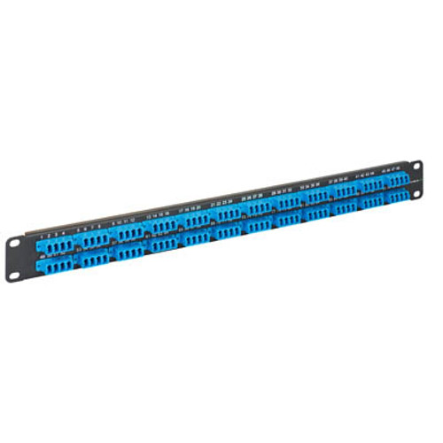 LC to LC Fiber Optic Patch Panel Pre-loaded with 96 Blue Fibers LC to LC Fiber Optic Patch Panel Pre-loaded with 96 Blue Fibers