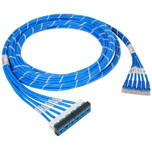 Pre-terminated UTP Cassette Patch Panel Kit with CMR CAT5e Cable Assemblies, Bezel to Patch Cords Pre-terminated UTP Cassette Patch Panel Kit with CMR CAT5e Cable Assemblies, Bezel to Patch Cords