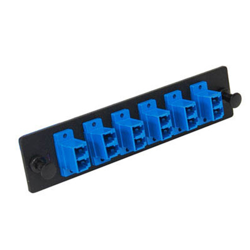 LC to LC Fiber Optic LGX Adapter Panel with Blue Singlemode Adapters for 12 Fibers LC to LC Fiber Optic LGX Adapter Panel with Blue Singlemode Adapters for 12 Fibers
