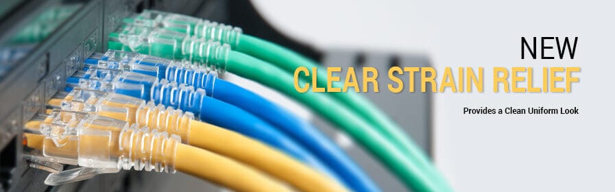 New CAT6 Clear Strain Relief Patch Cables