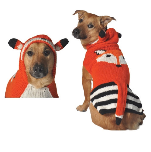 Fair Trade Foxy Hoodie Dog Sweater