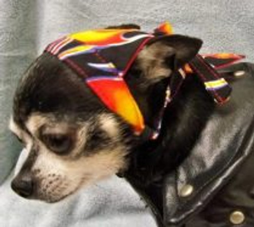 Flames Dog Doo Rag