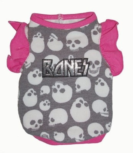 Bones Ruffle Dog Tank