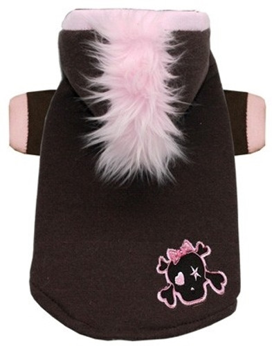 Dog Hoodie | Pink Skull Mohawk Dog Hoodie