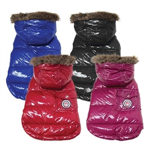 Shiny Puffer Dog Coat