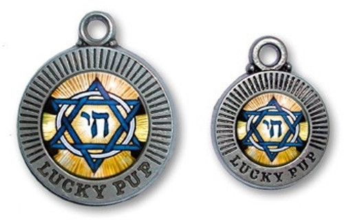 Lucky Pup Star of David Dog ID Tag