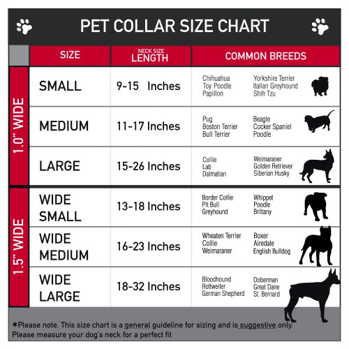 Dog Collar | grateful dead dog collar size chart