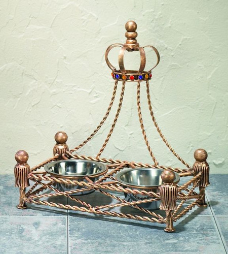 antique gold crown feeder