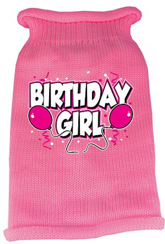 pink birthday girl dog sweater