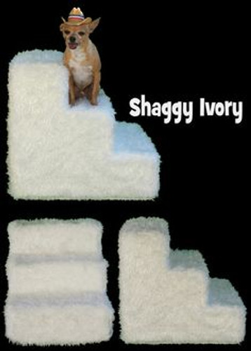 shaggy ivory pet steps