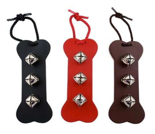 Dog Door Bells | Leather Dog Bone Door Bells for Potty Training